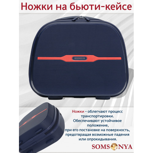 Бьюти кейс ручная кладь SOMSONYA ELITE темно-синий