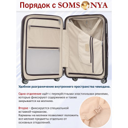 Комплект чемодан и кейс SOMSONYA ELITE TORONTO коричневый