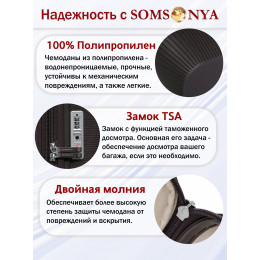 Комплект чемодан и кейс SOMSONYA ELITE TORONTO коричневый