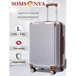 Чемодан на колесах l Milan поликарбонат