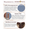 Комплект чемодан с кейсом SOMSONYA ELITE Dubai темно-голубой