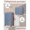 Комплект чемодан с кейсом SOMSONYA ELITE Dubai темно-голубой