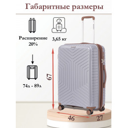 Чемодан на колёсах M SOMSONYA Dubai серый