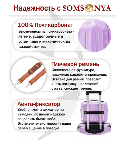 Бьюти кейс ручная кладь SOMSONYA Milan