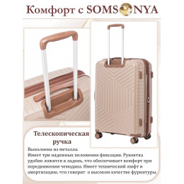 Комплект чемоданов Somsonya Dubai 3 шт бежевый