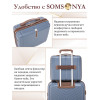 Комплект чемодан с кейсом SOMSONYA ELITE Dubai темно-голубой