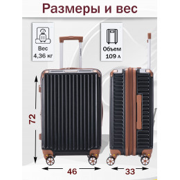 Чемодан на колесах l Milan поликарбонат