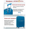 Комплект чемоданов M, S + кейс Somsonya ELITE TORONTO голубой