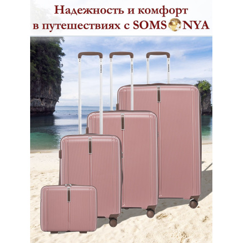 Чемодан на колёсах M SOMSONYA AT розовый