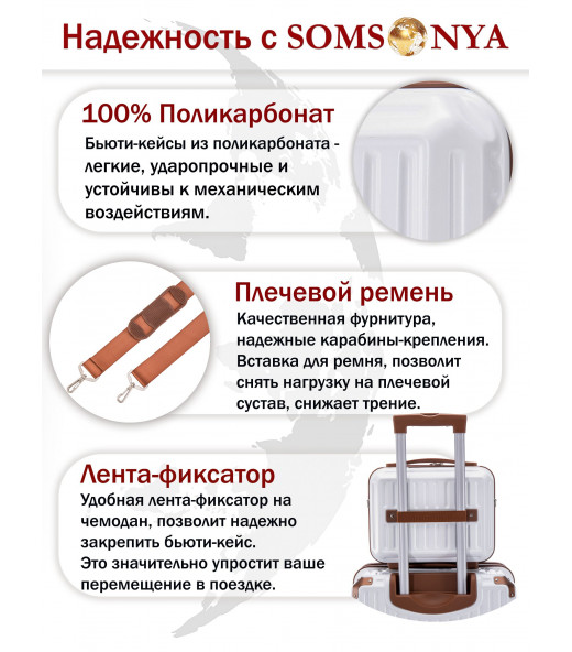 Бьюти кейс ручная кладь SOMSONYA Milan