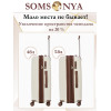 Комплект чемодан с кейсом SOMSONYA ELITE Dubai слоновая кость
