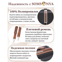 Бьюти кейс ручная кладь SOMSONYA ELITE AT черный