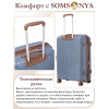 Комплект чемодан с кейсом SOMSONYA ELITE Dubai темно-голубой