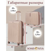 Комплект чемодан с кейсом SOMSONYA ELITE Dubai бежевый