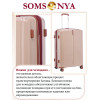 Комплект чемоданов M, S + кейс Somsonya ELITE AT бежевый