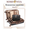 Бьюти кейс ручная кладь SOMSONYA ELITE AT черный