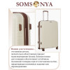 Комплект чемодан с кейсом SOMSONYA ELITE Dubai слоновая кость