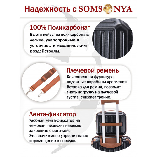 Бьюти кейс ручная кладь SOMSONYA Milan