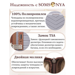Чемодан на колёсах M SOMSONYA Dubai серый