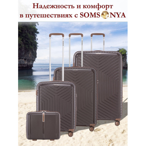 Чемодан на колёсах M SOMSONYA Dubai коричневый