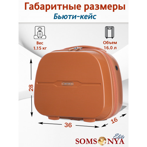 Бьюти кейс ручная кладь SOMSONYA ELITE рыжий