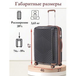 Чемодан на колёсах M SOMSONYA Dubai черный