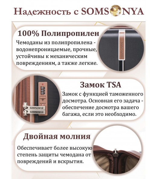 Чемодан на колесах l SOMSONYA ELITE AT черный