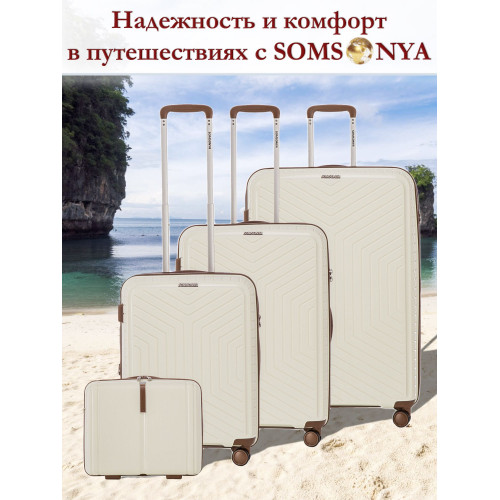 Чемодан на колёсах M SOMSONYA Dubai слоновая кость
