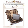 Комплект чемодан с кейсом Somsonya AT серый