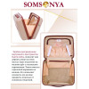 Комплект чемоданов M, S + кейс Somsonya ELITE AT бежевый